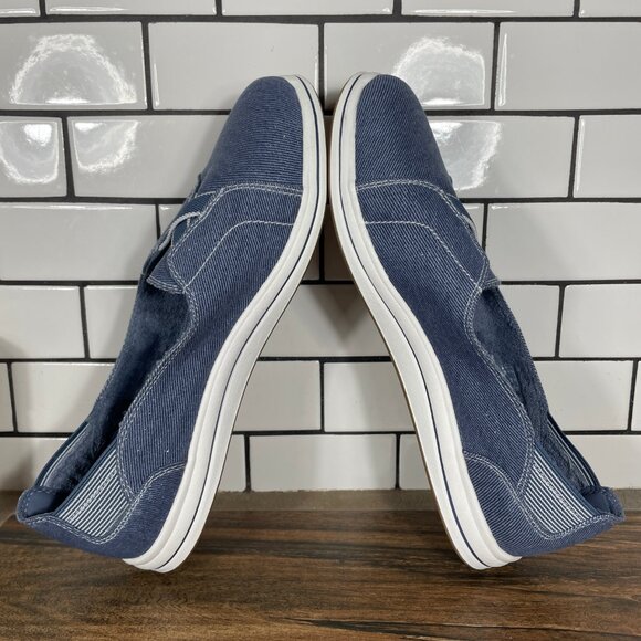 Clarks Breeze Skip Womens Size 8.5 Wide Shoes Blue Denim Sparkle Comfort Slip On - Picture 5 of 12